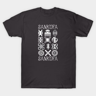 African Adinkra Sankofa Symbols. T-Shirt